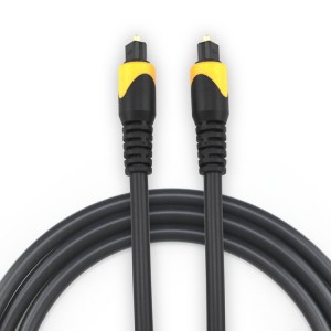 Cable de fibra óptica 24K chapado en ouro Cable de audio ultra-durable para cine en casa, barra de son, TV, PS4, Xbox, 1 paquete (1,8 m)