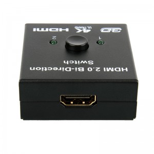 Switcher dà-shligheach HDMI2.0 tuigseach, dhà a-steach agus aon a-mach 4K * 2K