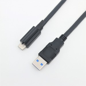 3.1 ক্যামেরার জন্য স্ট্যান্ডার্ড USB3.0 ডেটা কেবলে টাইপ-সি ডুয়াল স্ক্রু লক করা