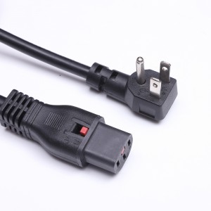 5-15P 16/3 105C Cable de extensión negro de 25 pies 110 V