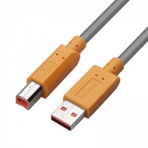 USB 2.0 A Männlech zu B Männlech Kabel Black