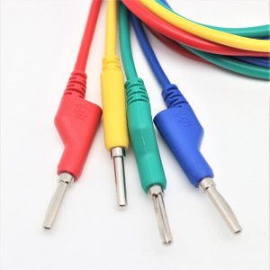 Línea de cables de prueba eléctrica con conector banana de 4 mm, 1,5 m, 1000 V/30 A