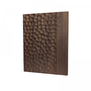 Paneis de placas de parede redondas de madeira maciza en 3D de estilo vila pequena de carballo