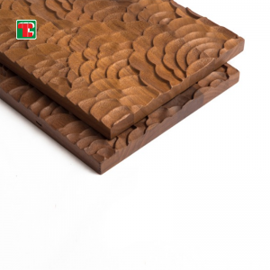 Panel Dinding Kayu Alur 3D -Papan Veneer Kayu Berukir |Tongli