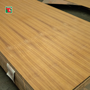 Hojas de cuarto de tablero de chapa de madera natural de teca, línea recta de 3mm
