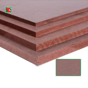 China Manufacturer Pulang Kulay 18Mm 3-18Mm Fibreboards Fire Resistant Fire Rated Mdf Board