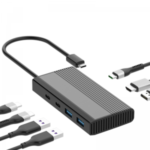 ABS Shell Bağlantı İstasyonu, 7'si 1 Arada USB Hub