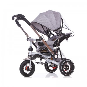 Barnevogn TX-010 All Terrain Toddler Bike 6-i-1, offisielt lisensiert og designet av Bentley Motors UK;Baby to Big Kid trehjulssykkel er en overbevisende erklæring om ytelse og luksus, seq...