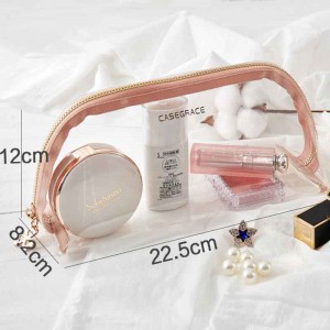 Custom Logo Fashion 2019 Cosmetics Wholesale Women Transparent Toiletry Makeup Bag Travel Accessories Waterproof Cosmetic Bag