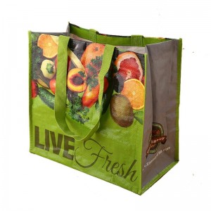Quality PP Woven Tote Bag Full Color Laminated Market Grocery Bag
