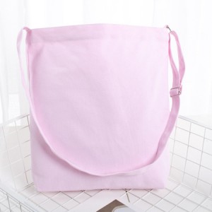 100% Pure Cotton Canvas Tote Bag with Long Adjustbale Shoulder