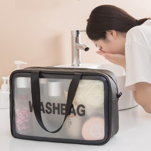 Bright Portable Waterproof High Quality PU Washbag