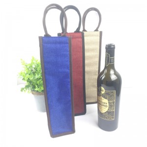Eco Recyling Luxury Faux Decor Jute Wine Cooler Bag