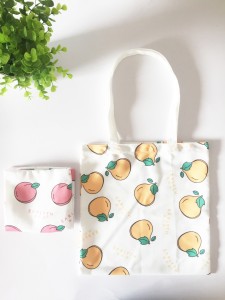 Fruit All Over Printed Foldable BPA Free 12 oz Cotton Gourmets Tote Bag