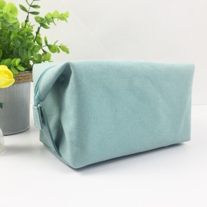 High Grade Heavy Duck Cotton Canvas Foldable Cosmetic Wash Bag