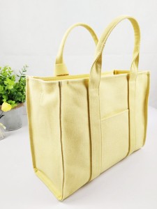 Exquisite Luxury Vintage Light Color Cotton Canvas Handbag Custom Tote Bag