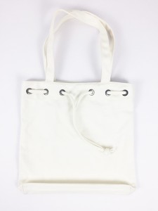 Heavy Duty Cotton Canvas Tote Bags with Eyelet Loops Drawstring