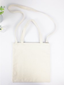 Stylish Double Handle Shouler Bag with Two Front Pocket Natural Heavy Cotton Canvas Tote Bag