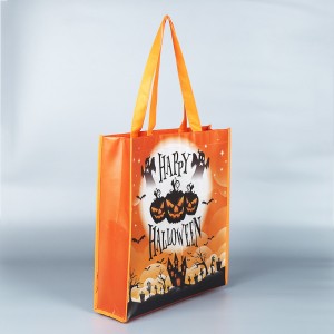 Happy Halloween Shopping Tote Bag Custom Recycle Laminated Non Woven Bag Facroty