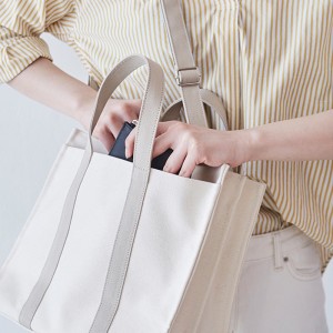 Korean Style Custom Canvas Blank Messenger Tote Bag Cotton Large Single Shoulder Bags