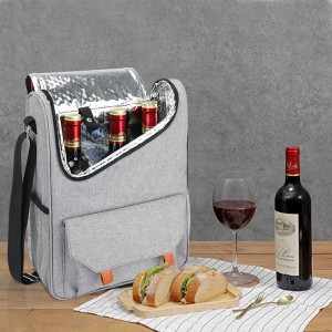 Hot Selling Wine Cooler Bag Custom Portable Three Bottles Shoulder Red Wine Insulation Bag