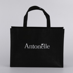 Custom Bag Supplier Environmental Reusable Tote Bag With Logo Black PP Non Woven Shopping Bags