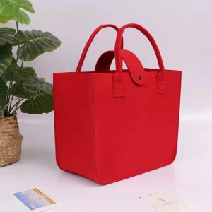 Custom Logo Felt Tote Bag Factory Wholesale Reusable Grocery Shopping Bags