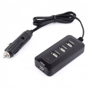 4 Ports Usb Car Charger Adapter with Sigaret Plug