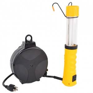 Fluorescent Retractable Cord Reel opus lucis, AC powered