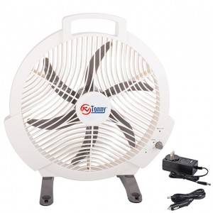12” Box Fan, 3 Settings Silent Cooling Technology, Carry Handle, 12 inch Air Circulator sa Desk / Desktop / Table / Car, Household Desk Portable 12V Fan, Rechargeable Ni-MH Car Fan na may Adapter