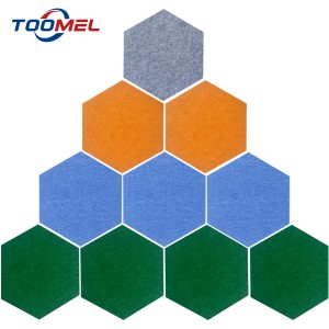 Panell acústic de fibra de polièster de fibra de polièster hexagonal insonoritzat de 24 mm de feltre per a mascotes