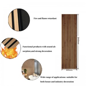 I-Akupanel Slatted Wooden Veneer Soundproof Wall Panel