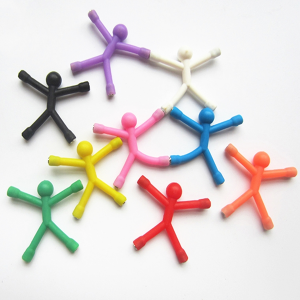Mini Q-Man ímãs flexíveis para escritório brinquedos infantis