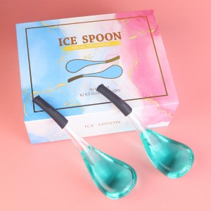 Herramientas de masaje facial con cuchara de hielo para cara refrescante
