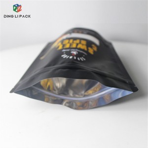 China supplier custom design printing resealable tea packaging stand up pouches with zipper for food packaging