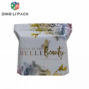 Wholesale OEM Smell Proof Mylar Bags Suppliers –  Custom printed cosmetics makeup products makeup brush set professional packaging bag – Dingli