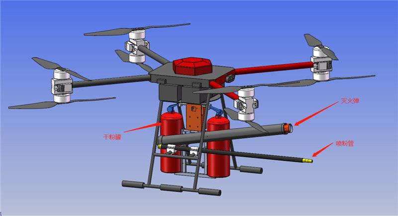 LT-UAVFP Fire extinguishing unmanned aerial vehicle (UAVS)