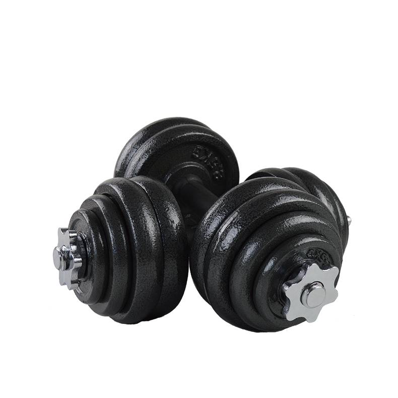 Popular Design for Adjustable Dumbbell Weight Plates - 30KG Physical Exercise Plating Silver Cast Iron Commercial Adjustable Dumbbell Set – Toptons