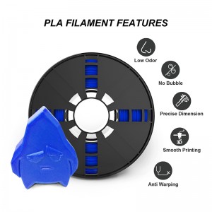 1.75mm PLA filament blauwe kleur