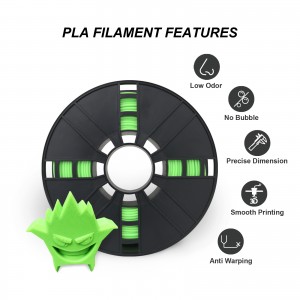 Pla printer filament zelene boje