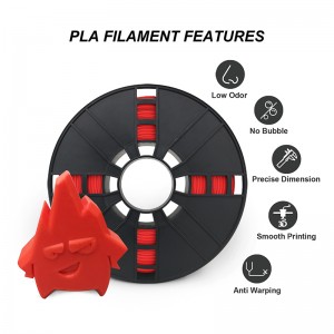 PLA 3D-Druckerfilament in roter Farbe
