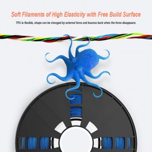 फ्लेक्सिबल 3डी फिलामेंट टीपीयू ब्लू 1.75 एमएम शोर ए 95