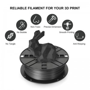 I-PLA+ i-filament PLA kunye ne-filament Umbala omnyama