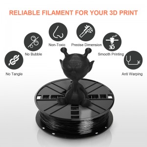 TPU 3D filament 1.75mm 1kg Swart