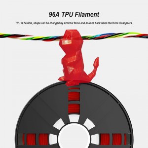 Տպագրական թելեր TPU ճկուն պլաստիկ 3D տպիչի համար 1,75 մմ նյութերի համար