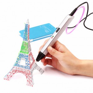 डिस्प्लेसह 3D प्रिंटिंग पेन - 3D पेन, 3 कलर्स PLA फिलामेंट समाविष्ट आहे