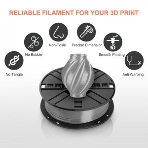 PETG Filamén Gray pikeun percetakan 3D