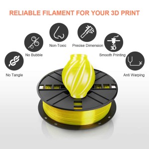 Шпулька для 3D-прынтара PETG 1 кг, жоўтая