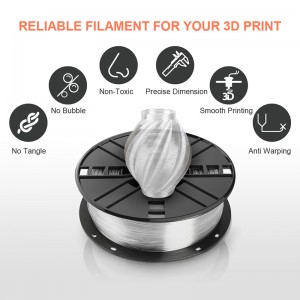 PETG Transparent 3D filament Clear