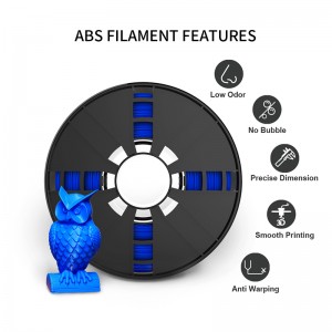 Vlákno ABS 3D tiskárny, modrá barva, ABS 1kg cívka 1,75mm vlákno